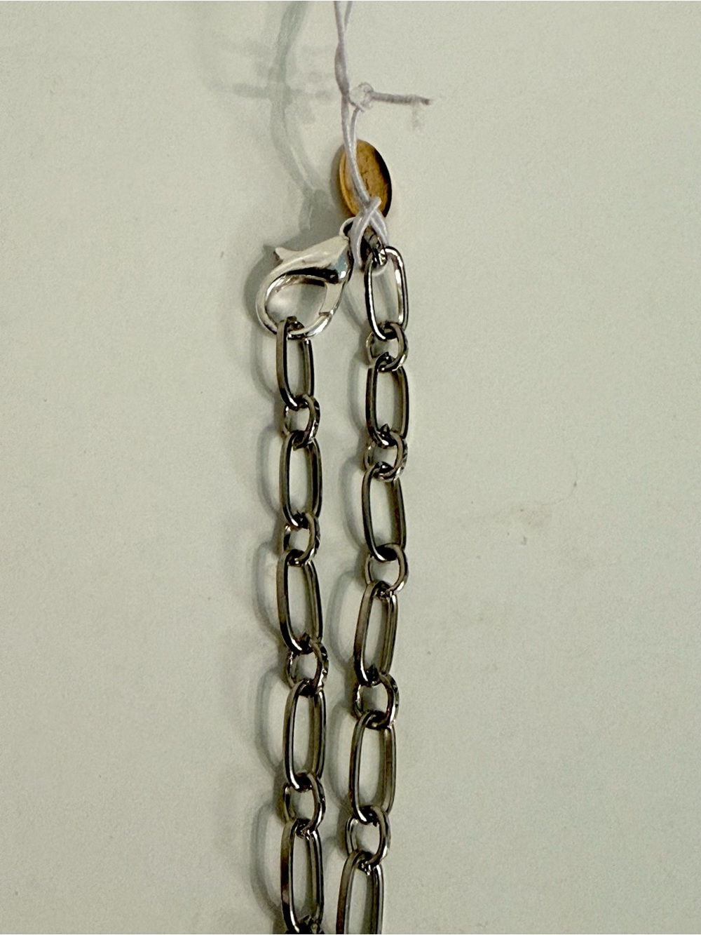 Gemelli Minimalist Silver-Tone Carabiner Pendant Necklace - Picture 6 of 7